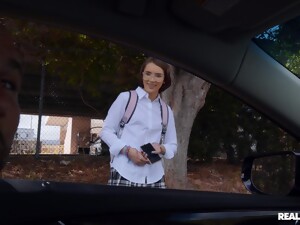 Hitchhiker Natalie Porkman Shows Her Gratitude With A Blowjob