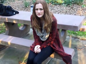GingerSpyce Masturbating And Squirting Outdoors In The Woods - Amateur Pale Redhead Fingering Solo Mastrubation Toys Dil