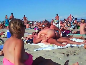 Strand, Großer schwanz, Gruppensex, Masturbation, Öffentlich