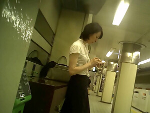 Subway, Japanese Milf, Candid