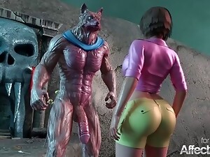 Big Tits Babe Fucked By An Ancient Monster In A 3d