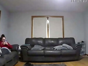 Naughty Babysitter Got Caught Masturbating On Nanny Cam