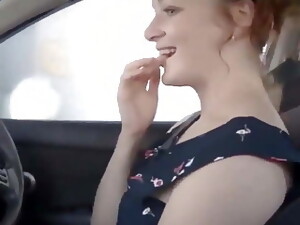 Voiture, Masturbation, Orgasme, Public