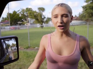 Hitchhiker Abella Danger Offers Her Pussy For The Free Ride