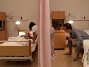 Japanese Nurse Gets Intimate With Older Lover