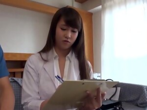 Clothed Sex In Missionary With A Horny Japanese Nurse With Natural Tits