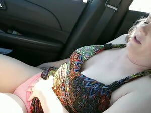 Big Tits, Car, Masturbation, Mature, Toys