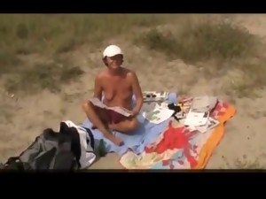 Plaża, Bikini, Para, Masturbacja, W terenie, Amatorskie