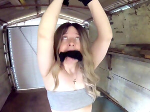 Undressing, In Der Garage, Submissed Twins Pantyhose Bondage