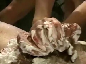A Handjob Session With Eating Cum With Different Sex