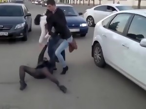 Russian Chicks Getting Into A Crazy Fight