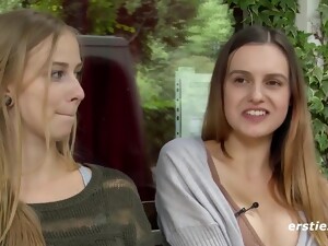Heiße Österreicherin Und Heißes Bayrisches Madl Vergnügen Sich Vor Kamera - Young Busty Lesbian Babes Makeout
