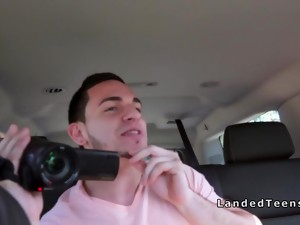 Teen Bangs Strangers Cock In Car On Camera