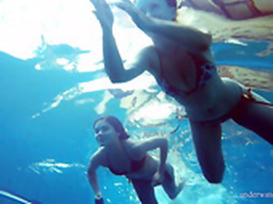 Underwater Strip Tease By Naughty Babe Marusia And Her Pretty Girlfriend