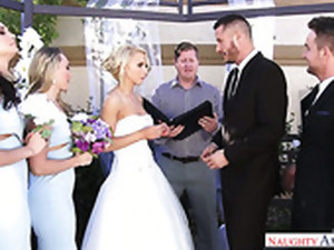 Captivating Bride Alix Lynx Is Making Love With Her Husband Soon After The Wedding Ceremony