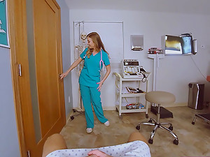 Busty Nurse Britney Amber Will Help You Donate To Sperm Bank