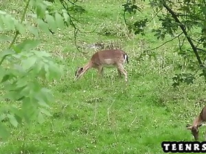 Teen With Natural Big Tits Fucks A Runner On The Trail