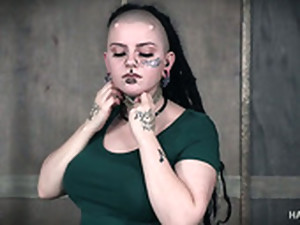Tattooed Goth Luna LaVey Is Restrained And Punished In The BDSM Room