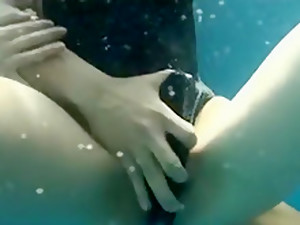Navy Swimsuit Underwater Play