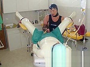 Rubber Nurse Have Fun With Patient Cock