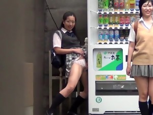 Japanese Schoolgirls Mischievous Peeing