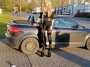 German Girl In PVC Hugh Heels 2