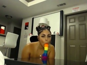 Ass, Dildo, Ebony, Fat, Cock Riding, Webcam