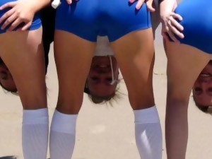 VOLLEYBALL ASS TIGHT SPANDEX SHORTS DAMN HOT AS FUCK 2