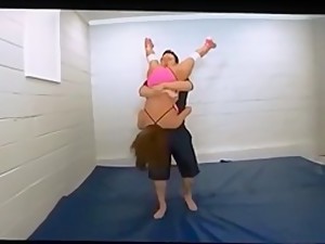 Neck Breaking Piledriver And Powerbomb On Women Intergender Wrestling-Part3