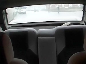 Voyeur Camera Shoots Nasty Action In The Taxi Car